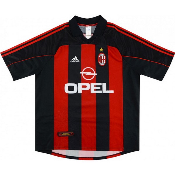 Camiseta AC Milan Primera Retro 2000 2002 Rojo